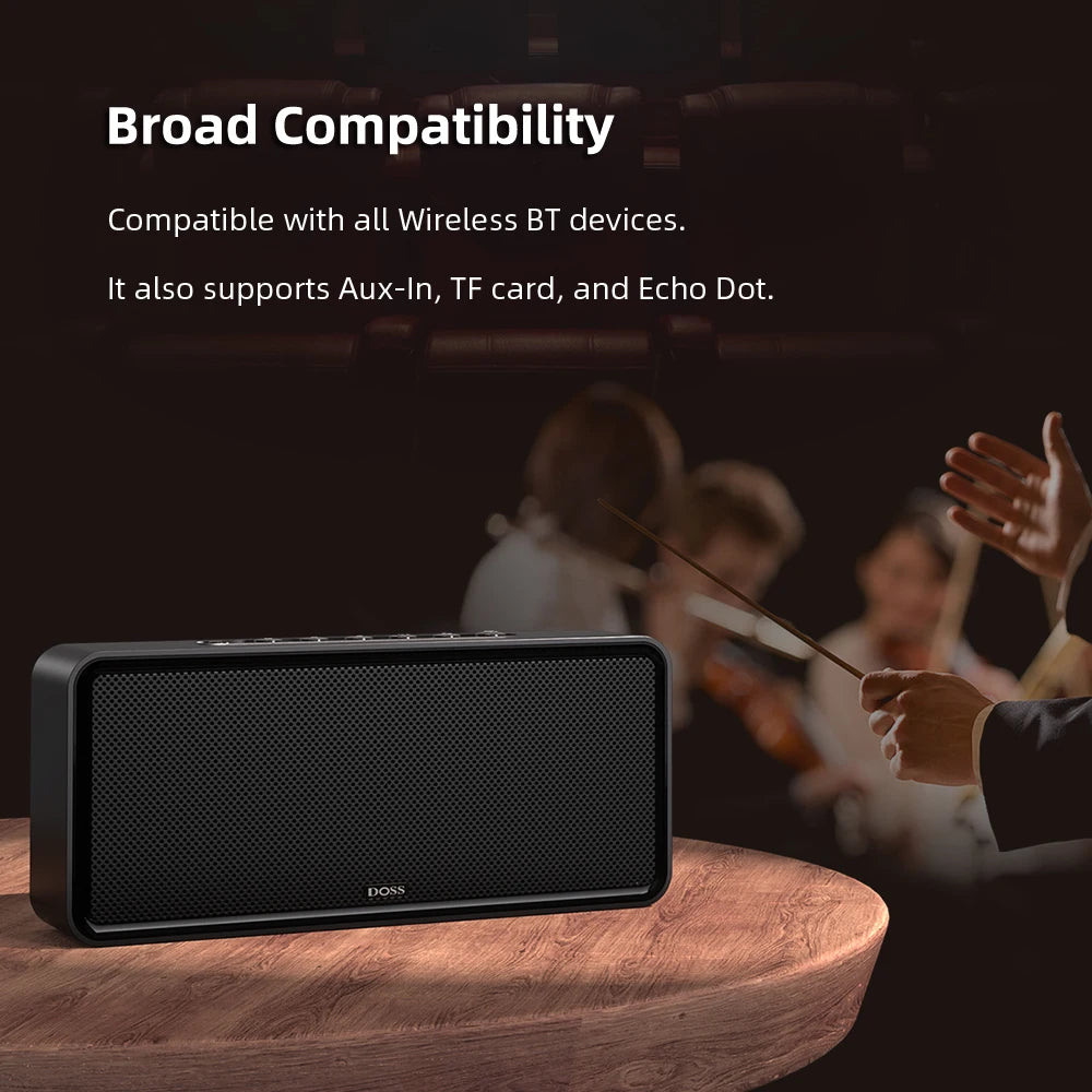 DOSS Bluetooth Speaker 32W TWS Stereo Sound