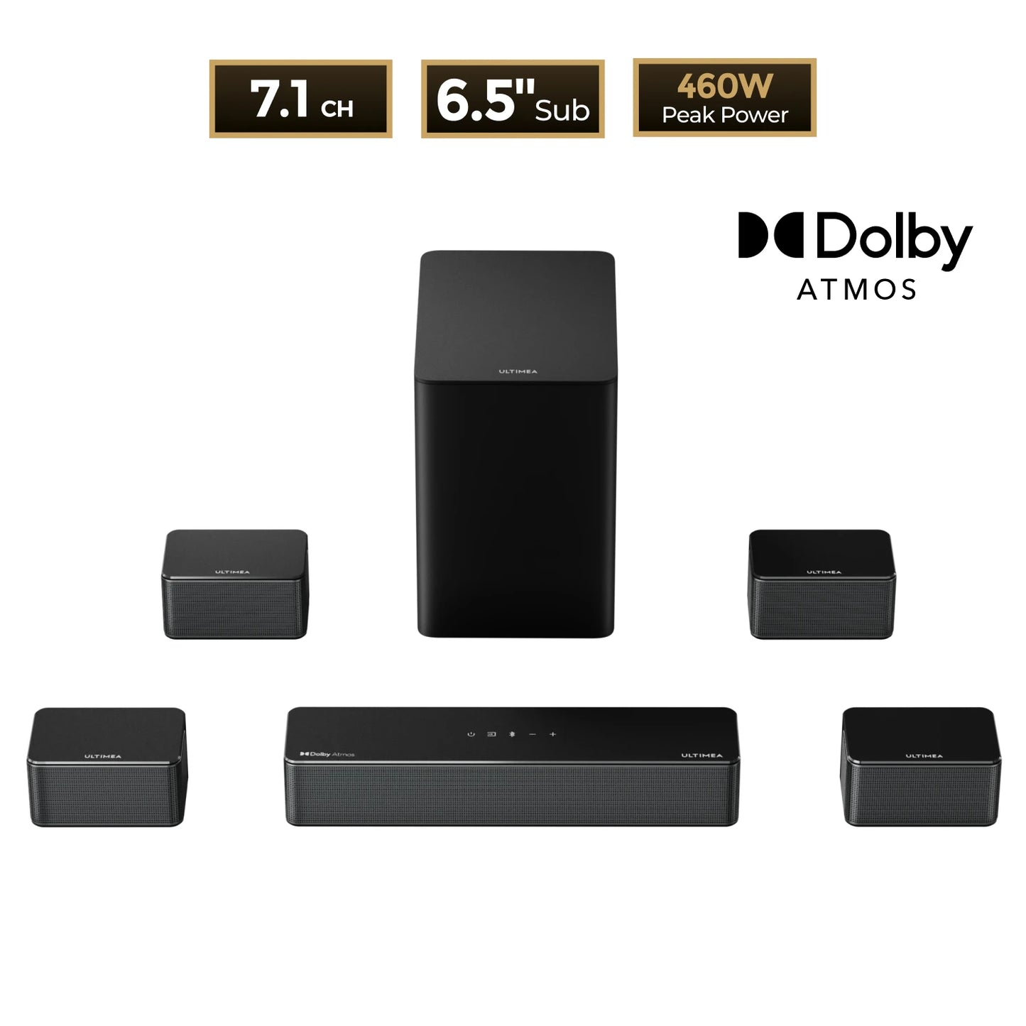 ULTIMEA Poseidon D80 7.1 Surround Soundbar Dolby Atmos