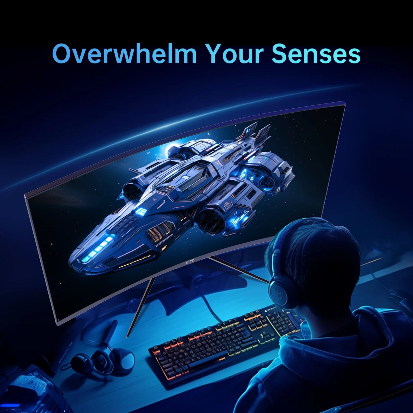 KTC 240Hz Curved Gaming Monitor 1ms HDR Freesync G Sync