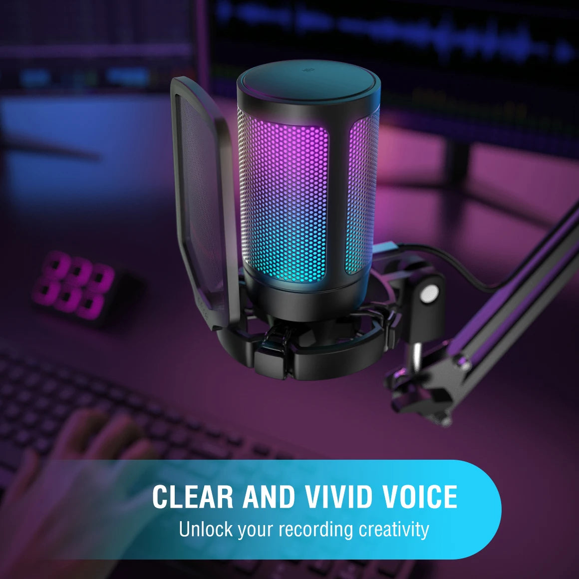 FIFINE Ampligame USB Microphone for Gaming and Streaming