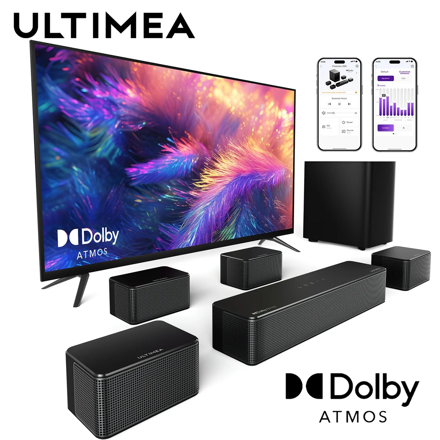 ULTIMEA Poseidon D80 7.1 Surround Soundbar Dolby Atmos