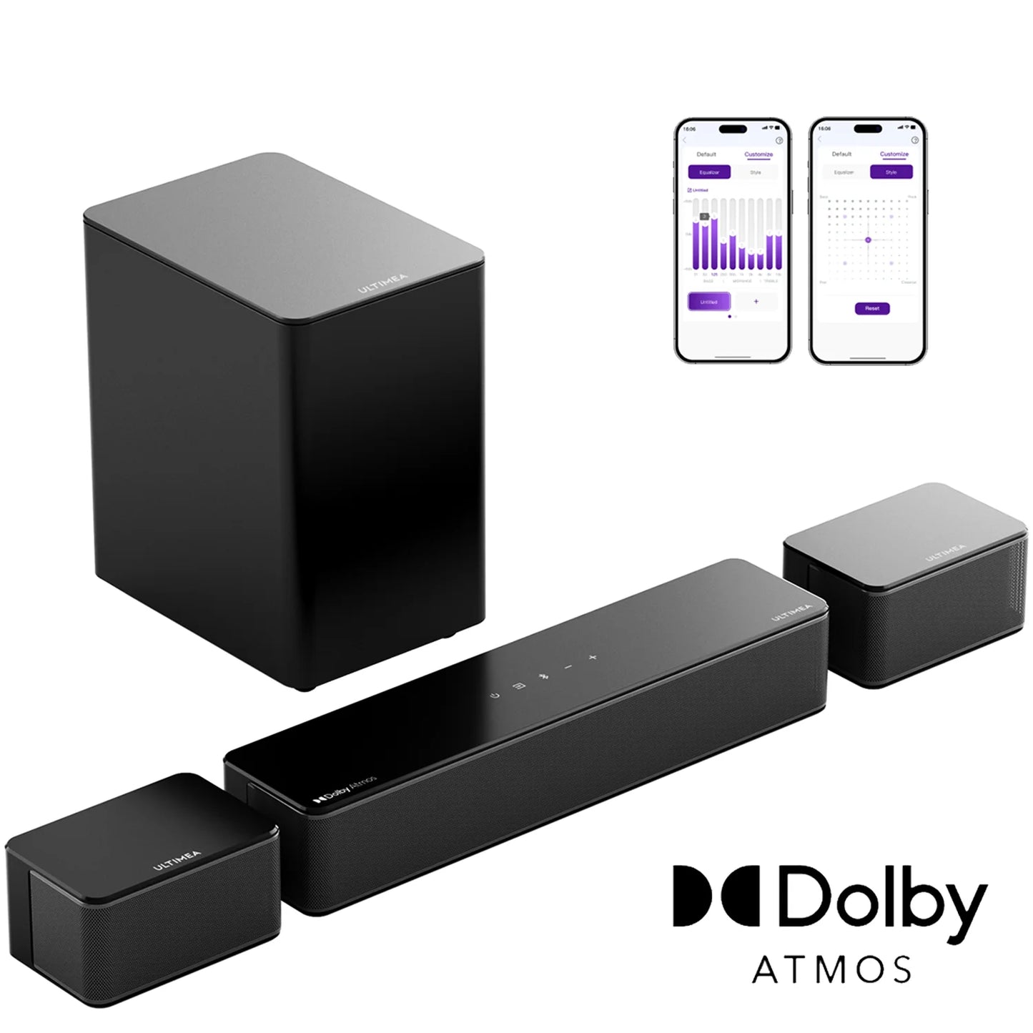 ULTIMEA Poseidon D60 Five Point One Channel Soundbar Dolby Atmos