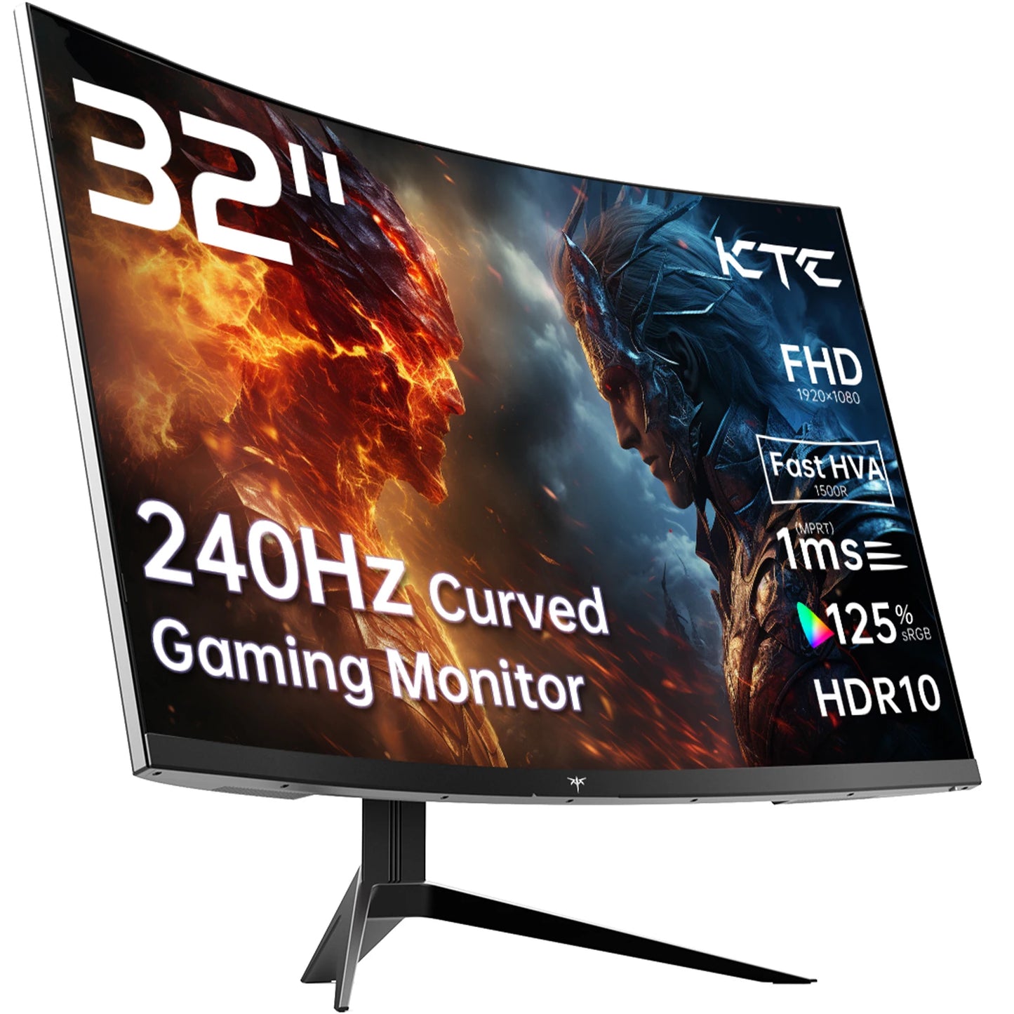 KTC 240Hz Curved Gaming Monitor 1ms HDR Freesync G Sync