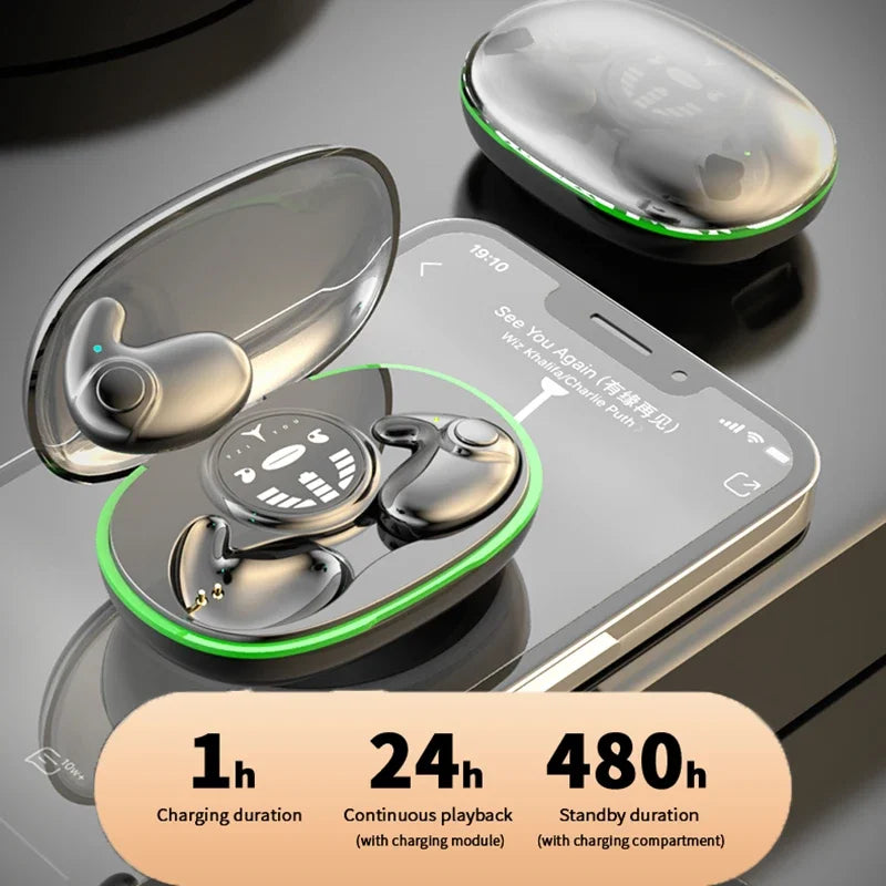 SHUKE Invisible Sleep Earphones Bluetooth 5.3 Earbuds Noise Reduction