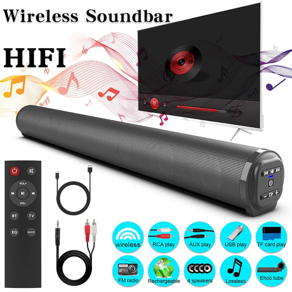 CURUK Rechargeable Portable Sound Bar With Bluetooth Subwoofer