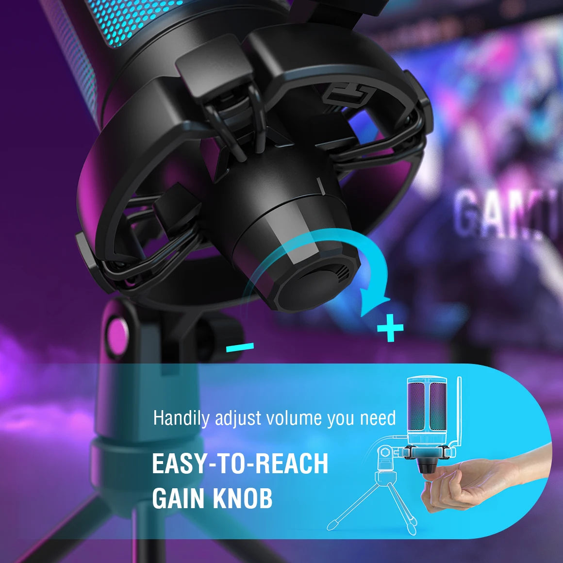 FIFINE Ampligame USB Microphone for Gaming and Streaming