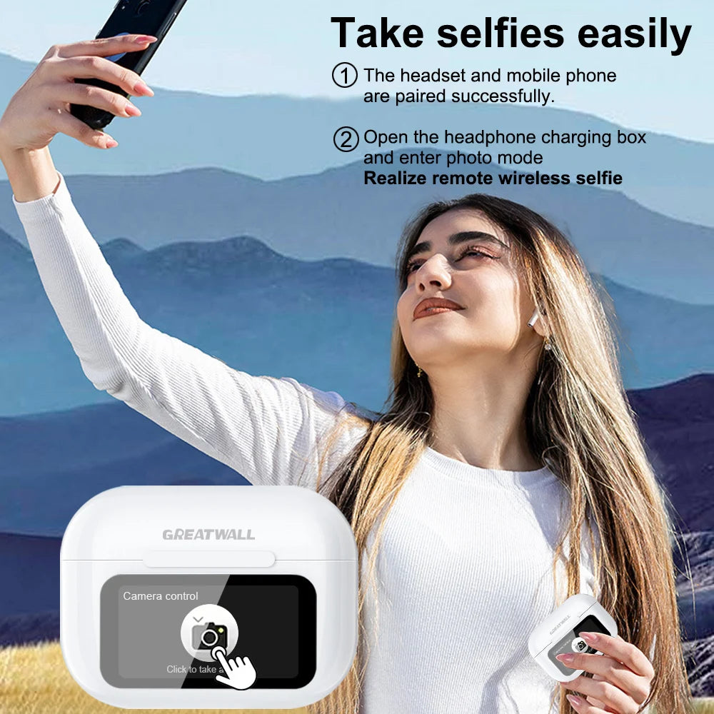 GREATWALL Bluetooth Wireless Earphones Active Noise Cancelling With Mic