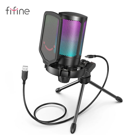 FIFINE Ampligame USB Microphone for Gaming and Streaming