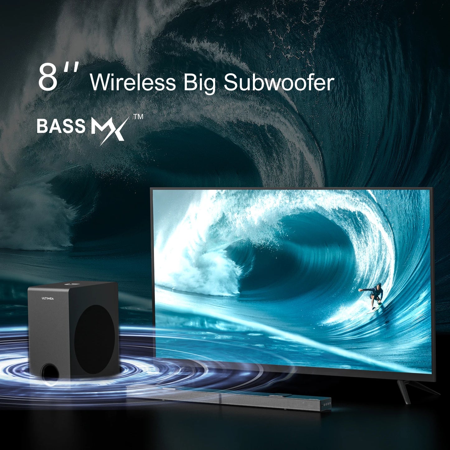 ULTIMEA 5.1.2 Dolby Atmos Soundbar Wireless Subwoofer