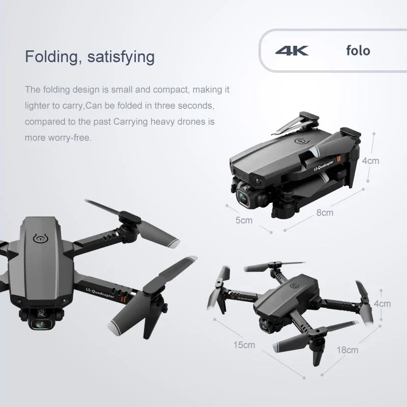 QJ XT6 Mini Drone 4K Camera, WiFi FPV Foldable Quadcopter