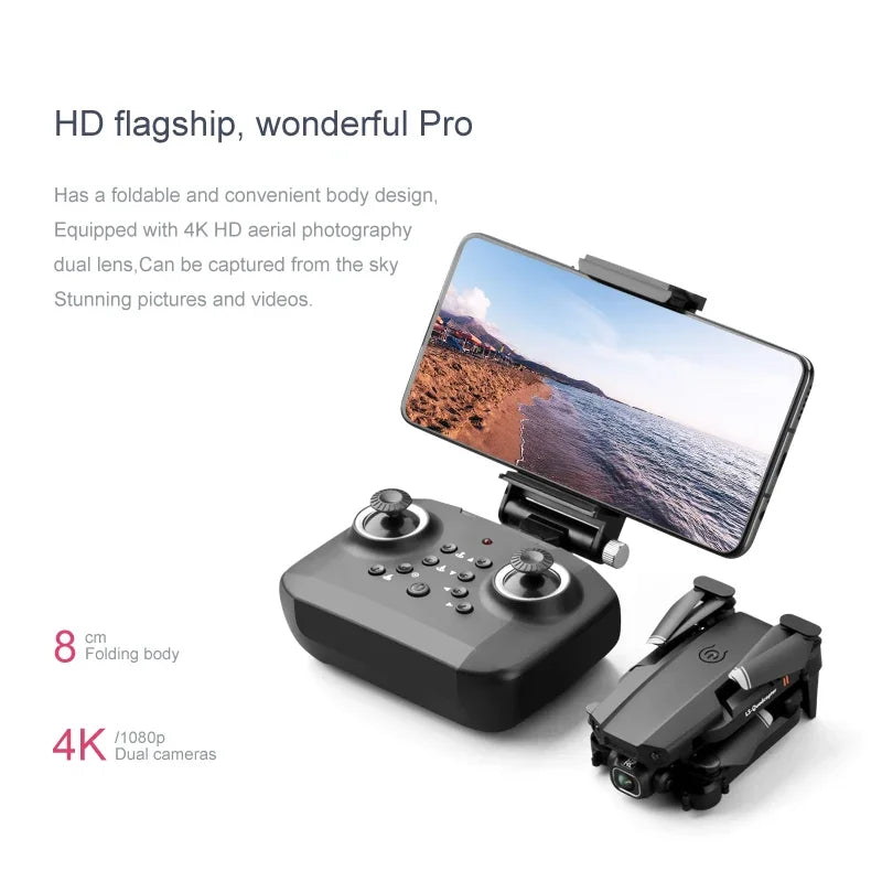 QJ XT6 Mini Drone 4K Camera, WiFi FPV Foldable Quadcopter