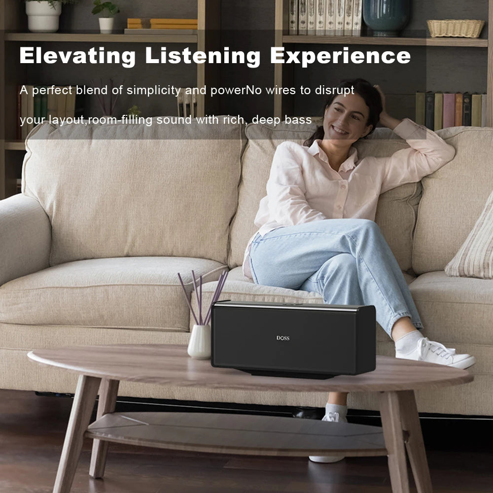 DOSS 80W Home Bluetooth Speaker With TWS Stereo Pairing