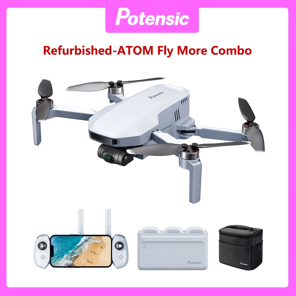 Potensic Refurbished ATOM Drone With 3-Axis Gimbal And 4K Camera
