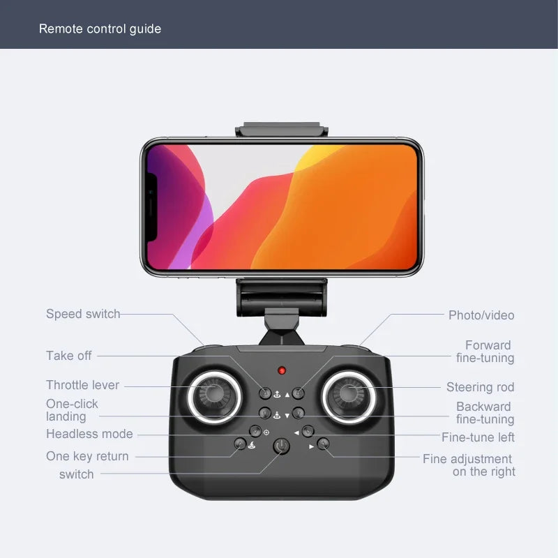 QJ XT6 Mini Drone 4K Camera, WiFi FPV Foldable Quadcopter