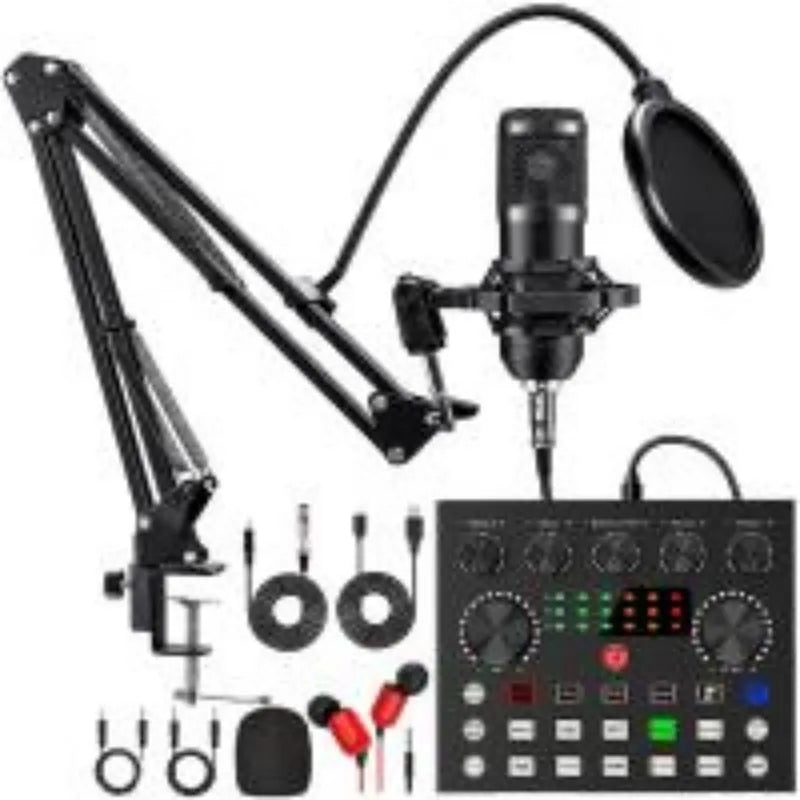 APWIKOGER BM800 V8s Podcast Sound Card Kit With Condenser Microphone