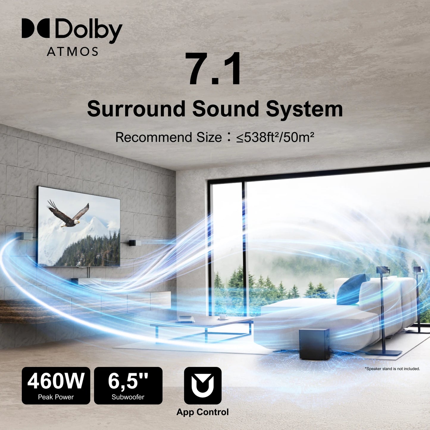 ULTIMEA Poseidon D80 7.1 Surround Soundbar Dolby Atmos