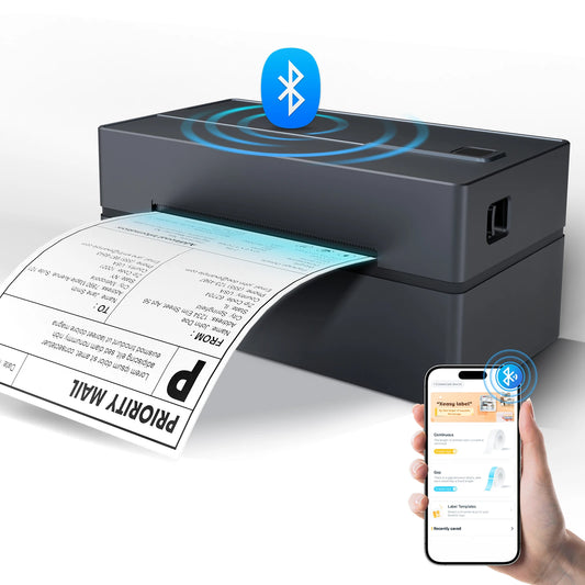 TakeYou Thermal Label Printer Portable No Ink 4x6 Bluetooth USB High Speed